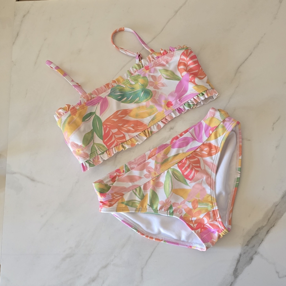 Raisins | Tropical Print Kids Swim Set Size 12